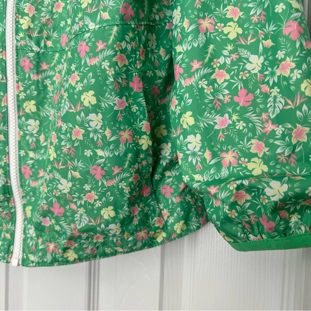 Columbia Youth Reversible‎ Pixel Grabber Jacket Green Floral Medium 10-12 NWT